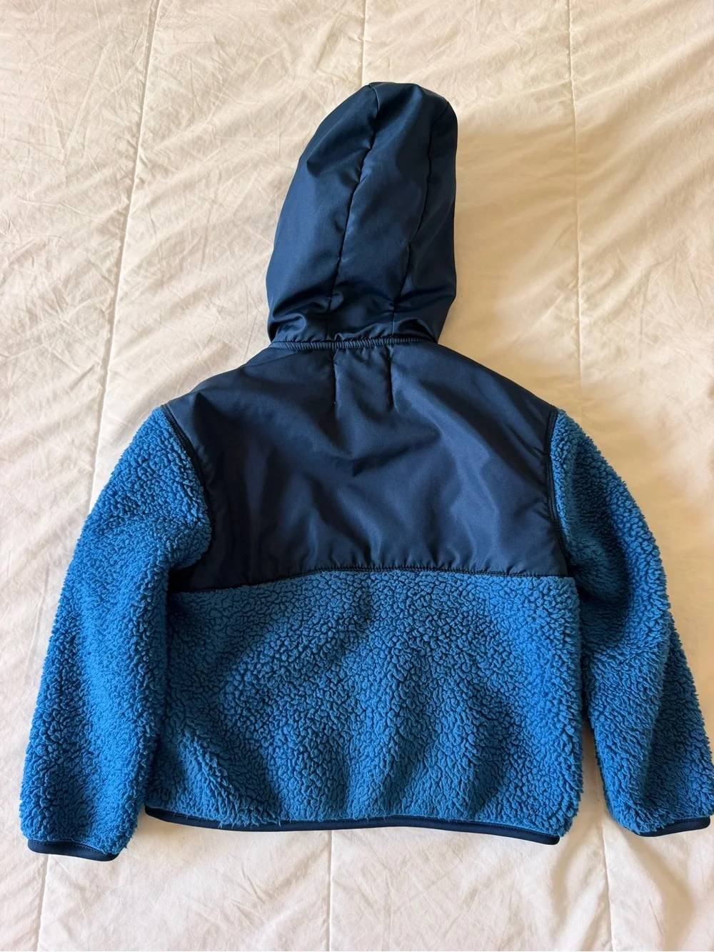 Kids Blue Sherpa Fleece Hooded Jacket 5T